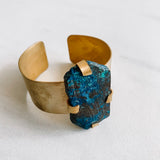 Chrysocolla Brass Cuff