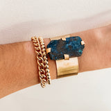 Chrysocolla Brass Cuff