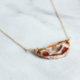 Short Wire Wrapped Geode Necklace-M.Liz Jewelry