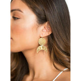 The Disc and Crescent Earrings-M.Liz Jewelry