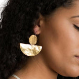 The Disc and Half Moon Earrings-M.Liz Jewelry
