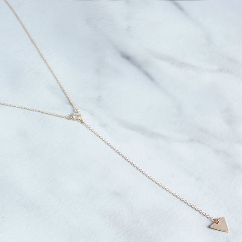 Triangle Y Necklace-M.Liz Jewelry